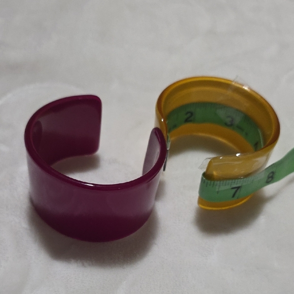 Purple and Yellow Cuff Bracelets - Picture 1 of 7